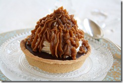 tarte mangue chocolot torche maron