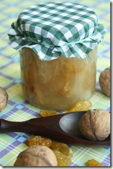 confiture poire raisin noix