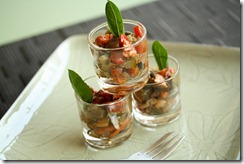 verrine ratatouille chorizo moule